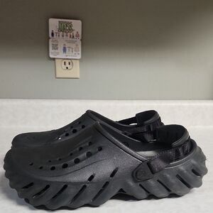 Crocs Black Slip-On Shoes mens 11 number 3441 ...selling for 69.00 on amazon